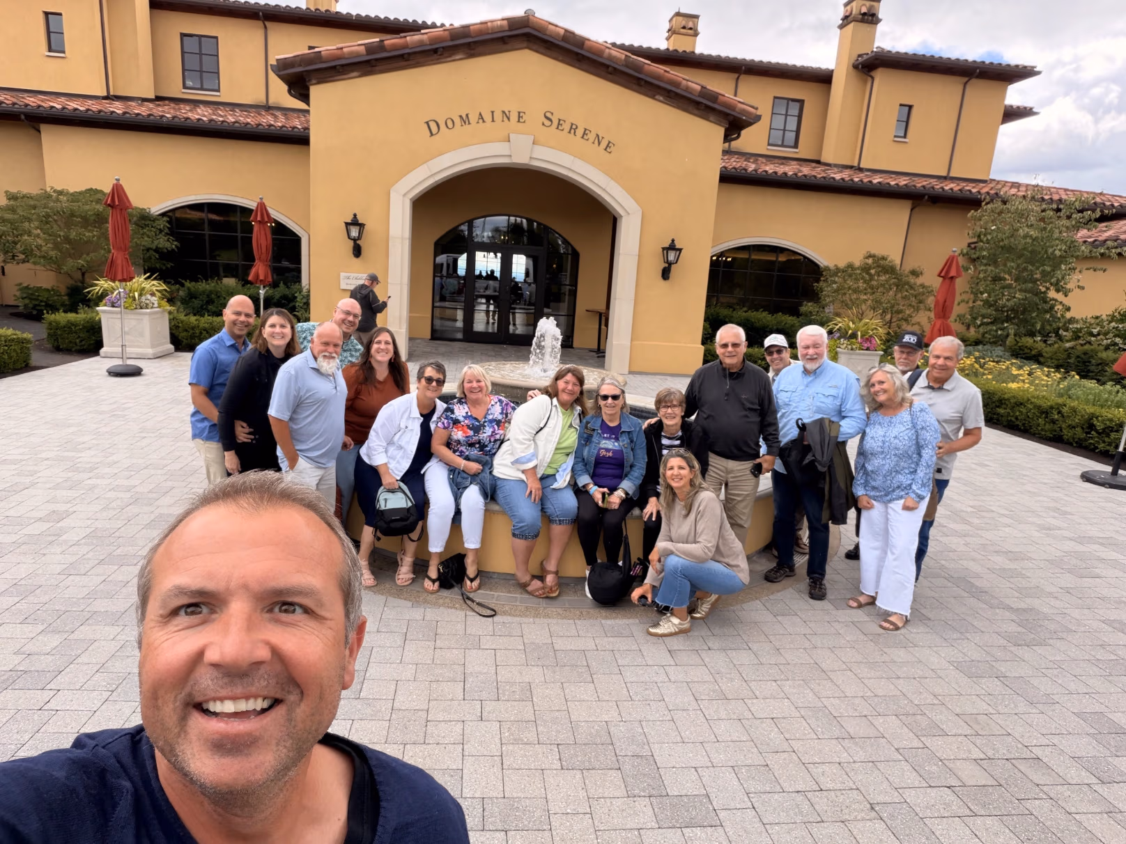 KEF Van winery visit group