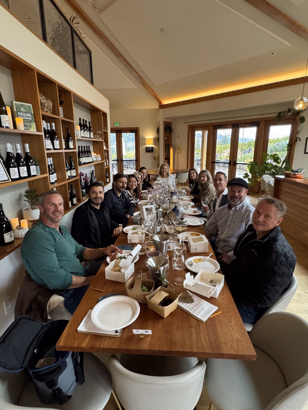 KEF Van group wine tasting